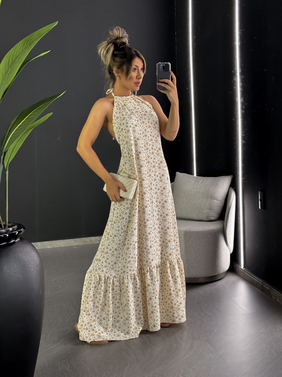 VESTIDO LUNA FLORAL MARFIM