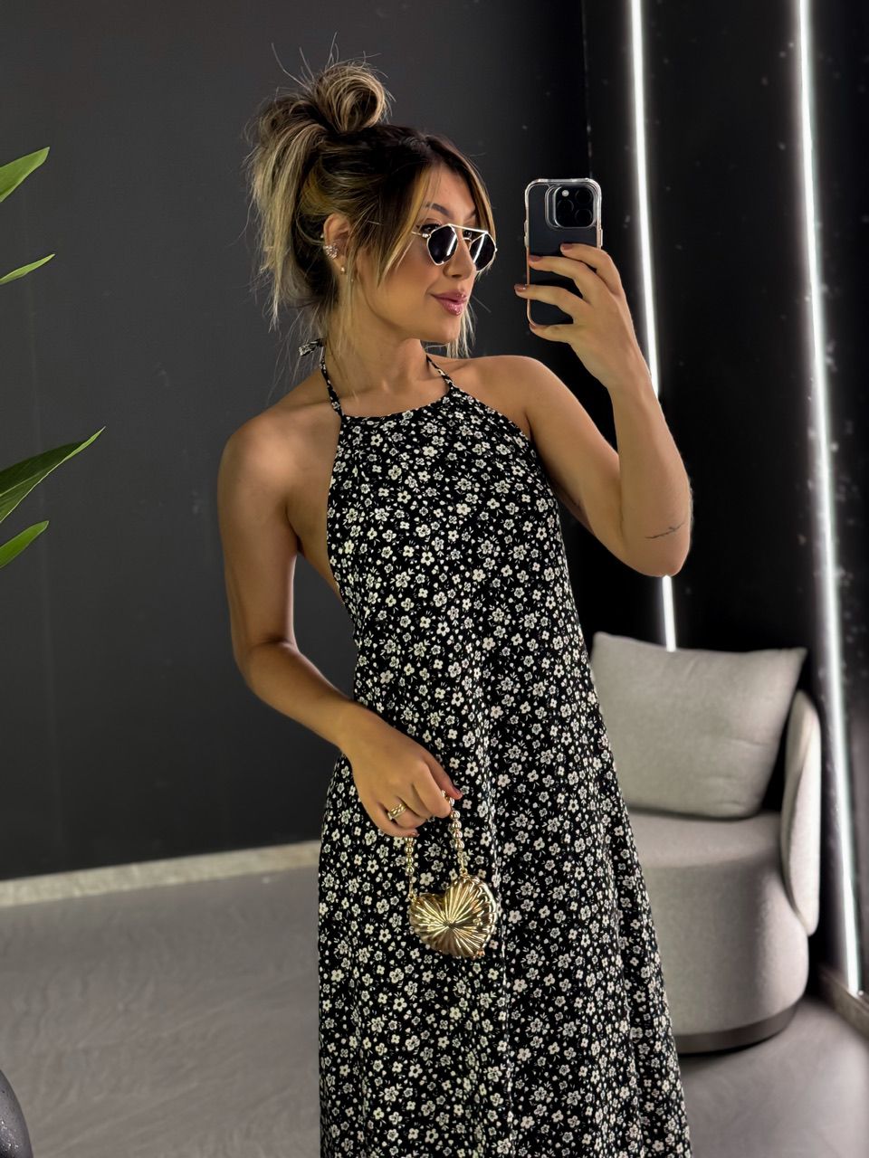 VESTIDO LUNA FLORAL PRETO