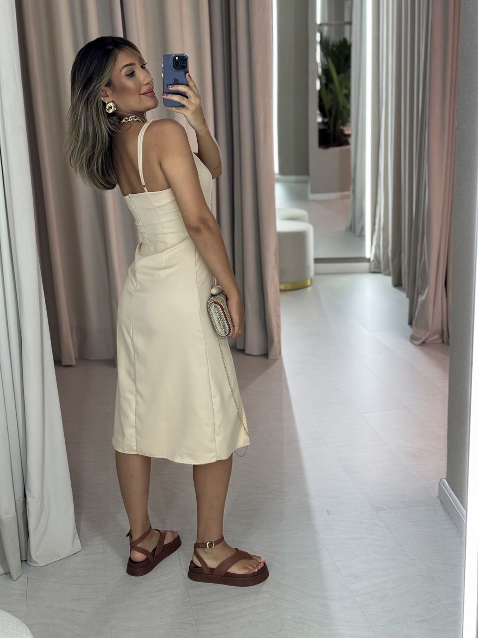 VESTIDO SANDY ALÇA NUDE