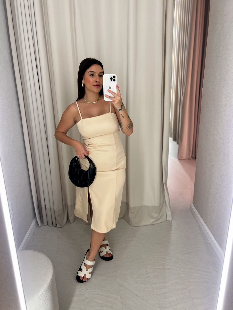 VESTIDO SANDY ALÇA NUDE