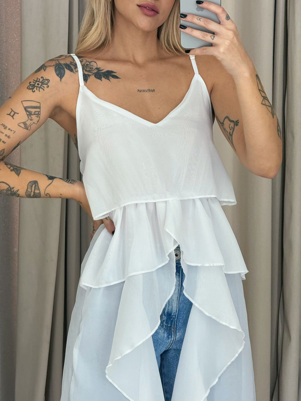 BLUSA JULIETA BABADOS BRANCO