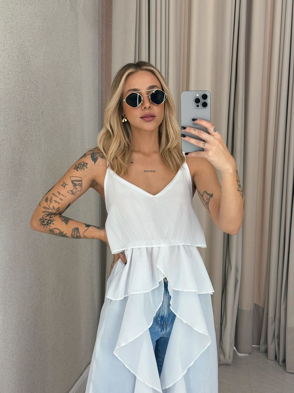 BLUSA JULIETA BABADOS BRANCO