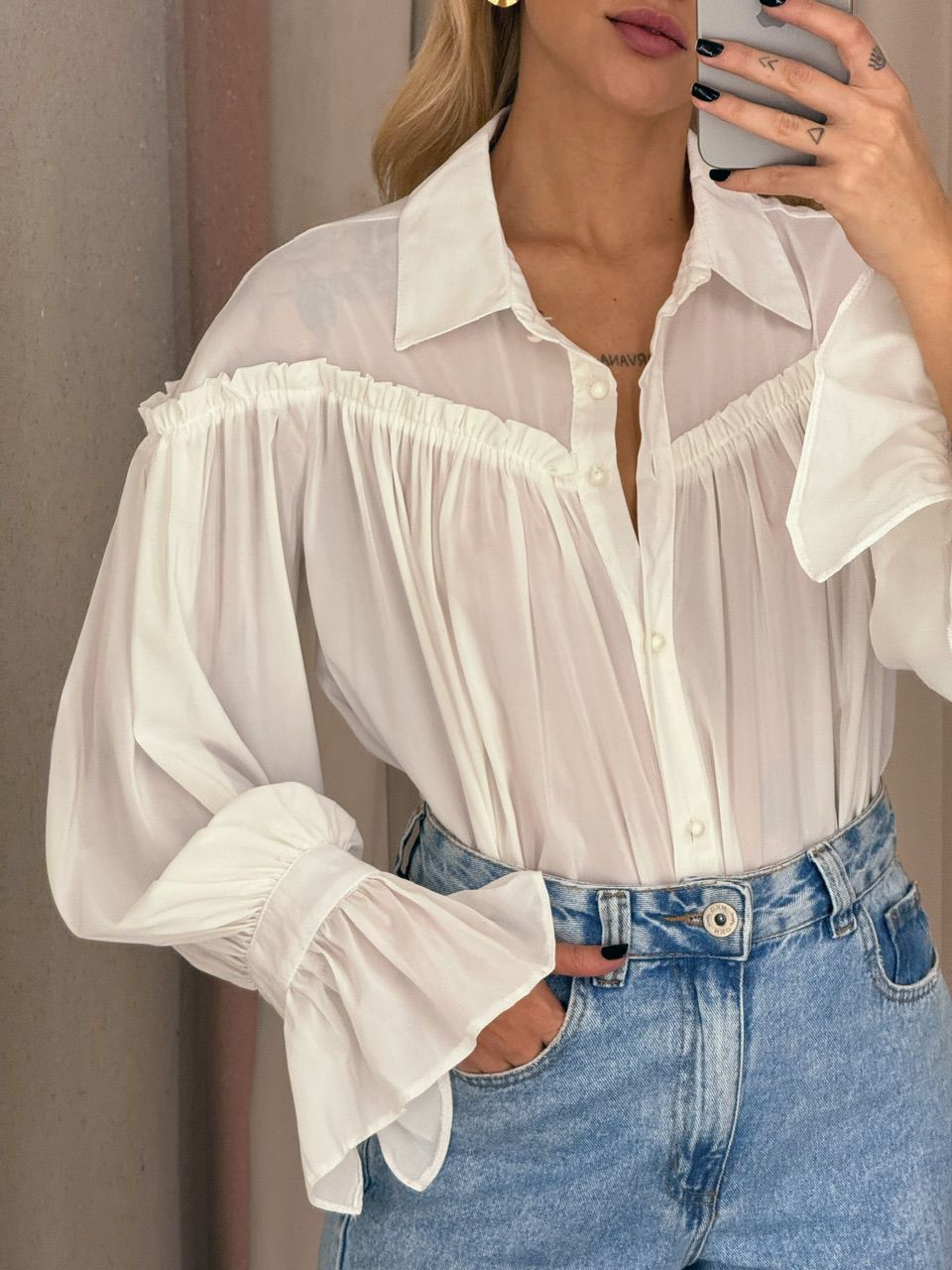 CAMISA DAIANE MANGA LONGA OFF