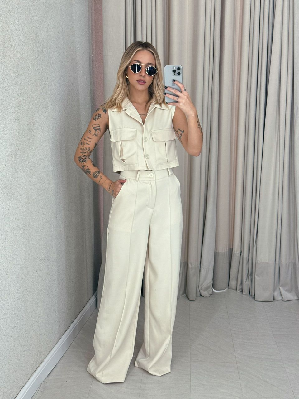 CONJUNTO MARIA PAULA COLETE Areia