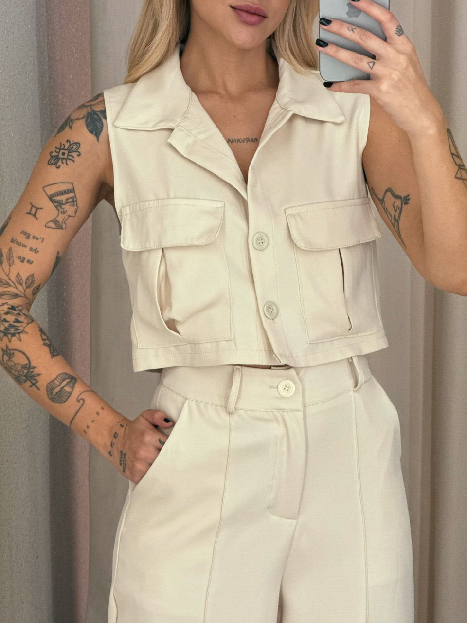 CONJUNTO MARIA PAULA COLETE Areia