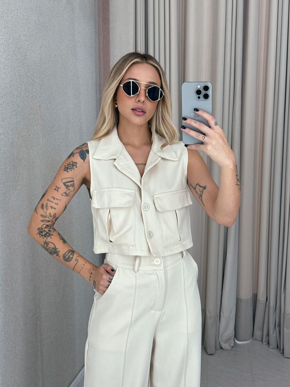 CONJUNTO MARIA PAULA COLETE Areia