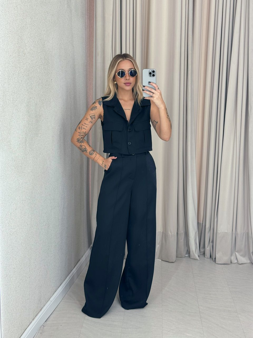 CONJUNTO MARIA PAULA COLETE preto - 0061140032 - CAROLLA FERRARO