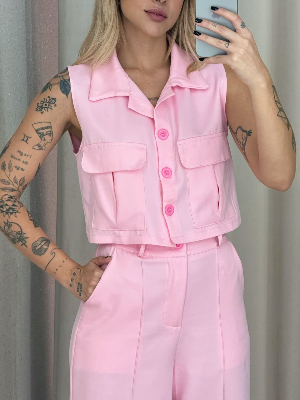 CONJUNTO MARIA PAULA COLETE Rosa