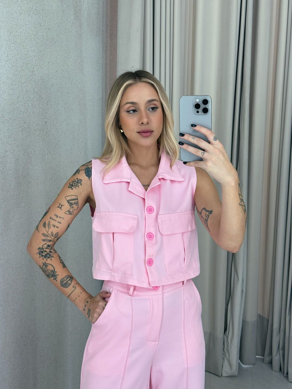 CONJUNTO MARIA PAULA COLETE Rosa