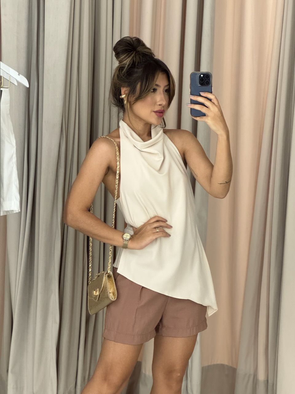 BLUSA FRENTE ÚNICA MARFIM
