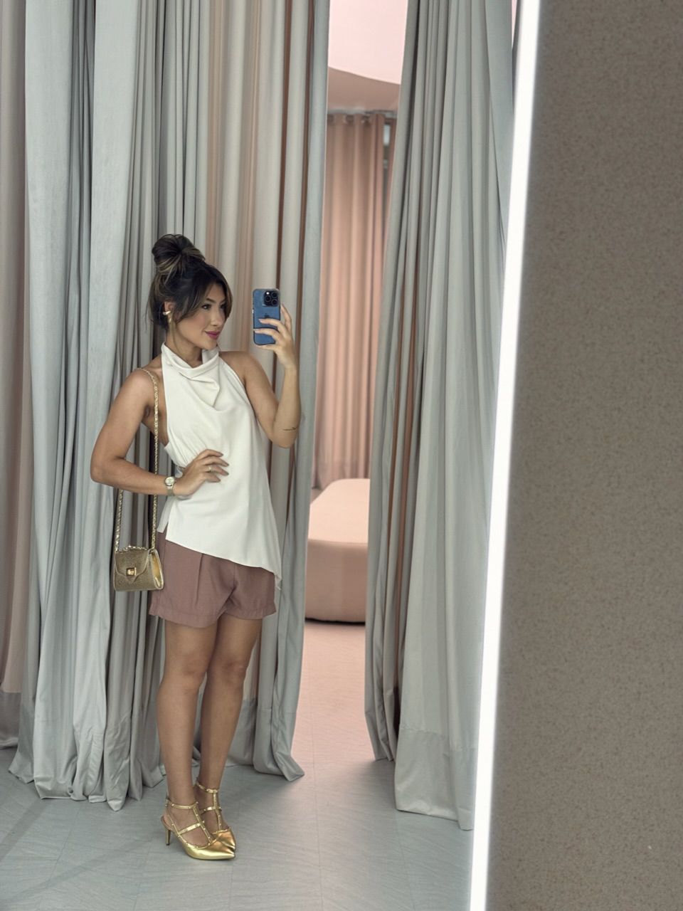 BLUSA FRENTE ÚNICA MARFIM