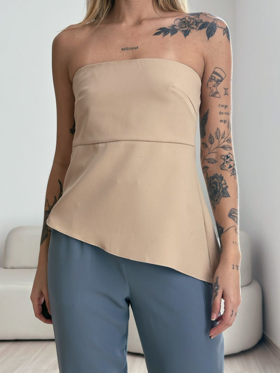 BLUSA TOMARA QUE CAIA NUDE
