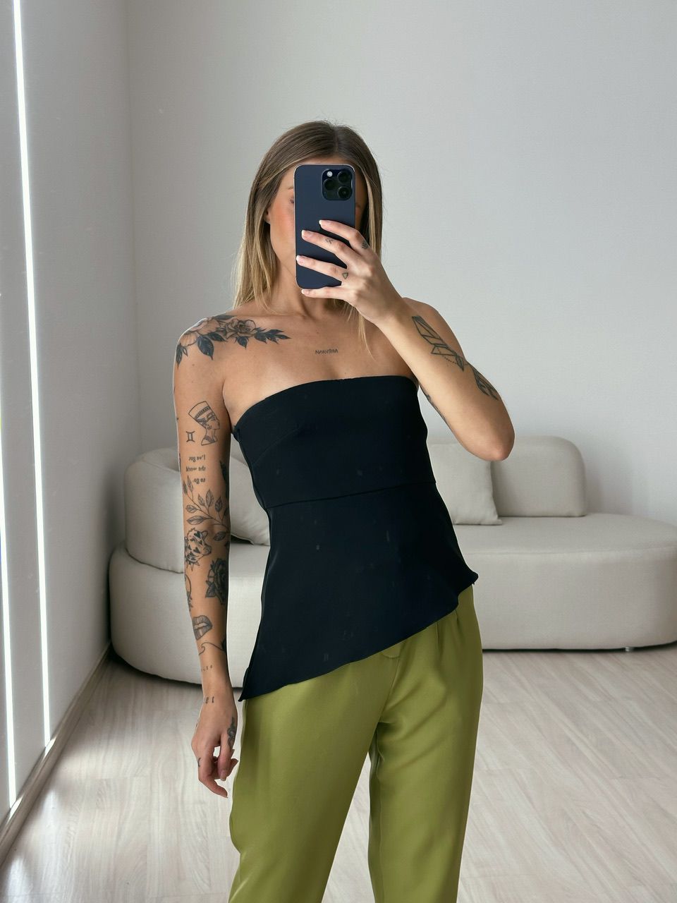 BLUSA TOMARA QUE CAIA PRETA