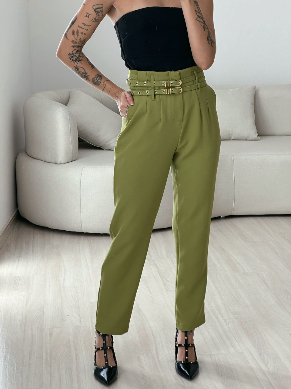 CALÇA YARA SKINNY PISTACHE