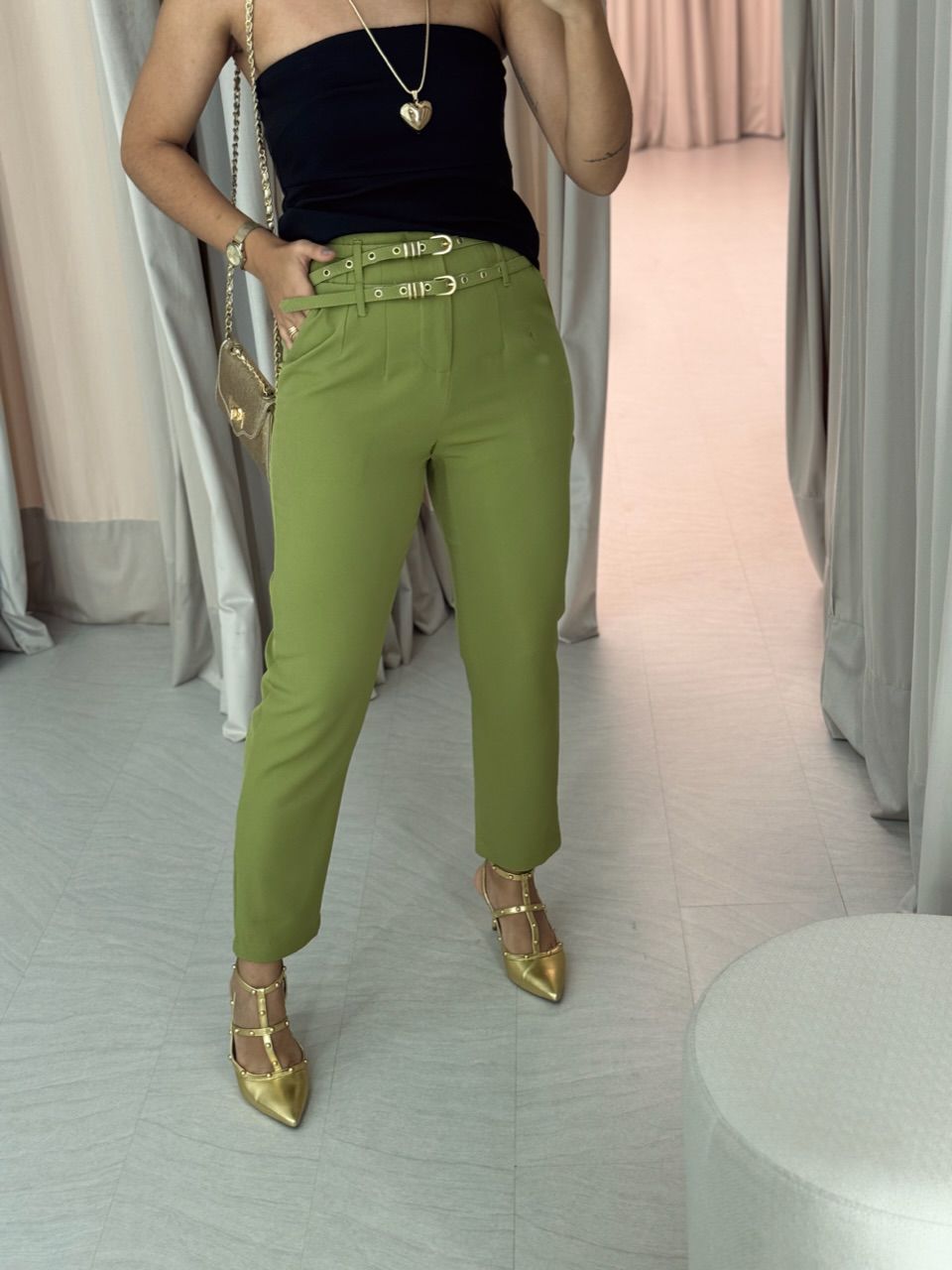CALÇA YARA SKINNY PISTACHE