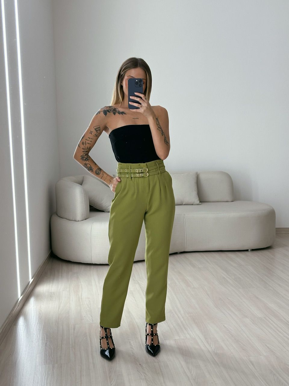 CALÇA YARA SKINNY PISTACHE