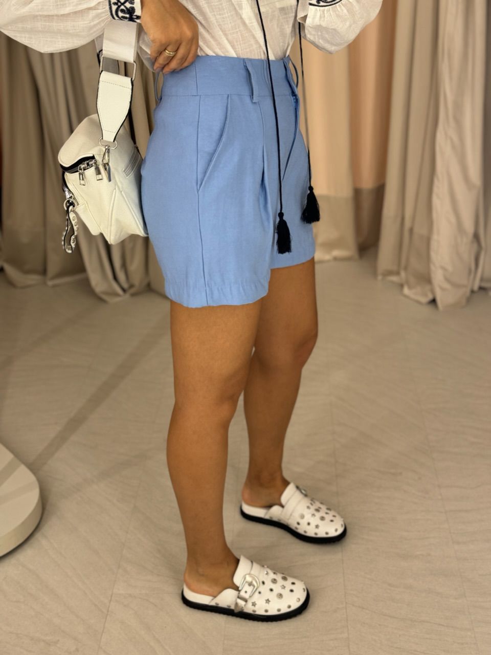 SHORT ALFAIATARIA AZUL