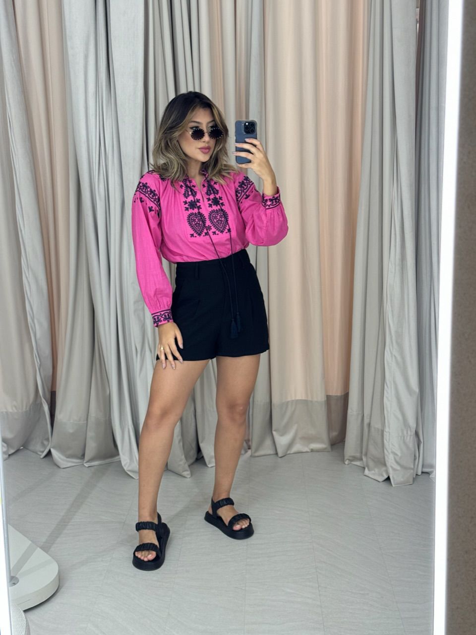 SHORT ALFAIATARIA PRETO