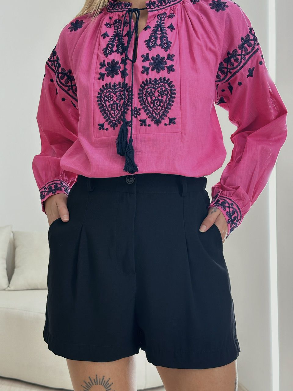 SHORT ALFAIATARIA PRETO