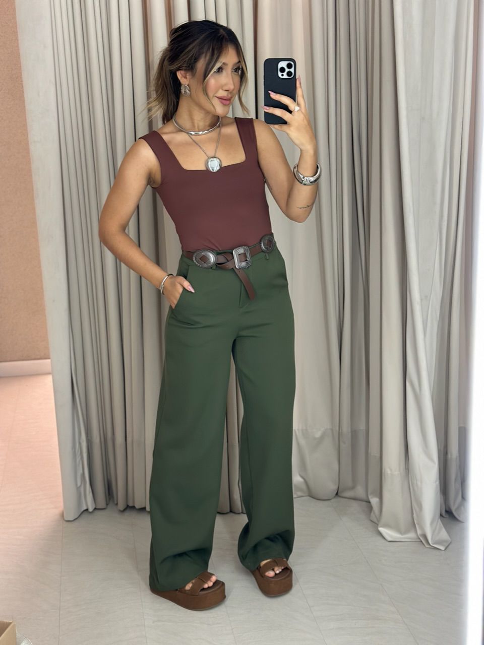 BLUSA DANIELA CAVADA MARROM
