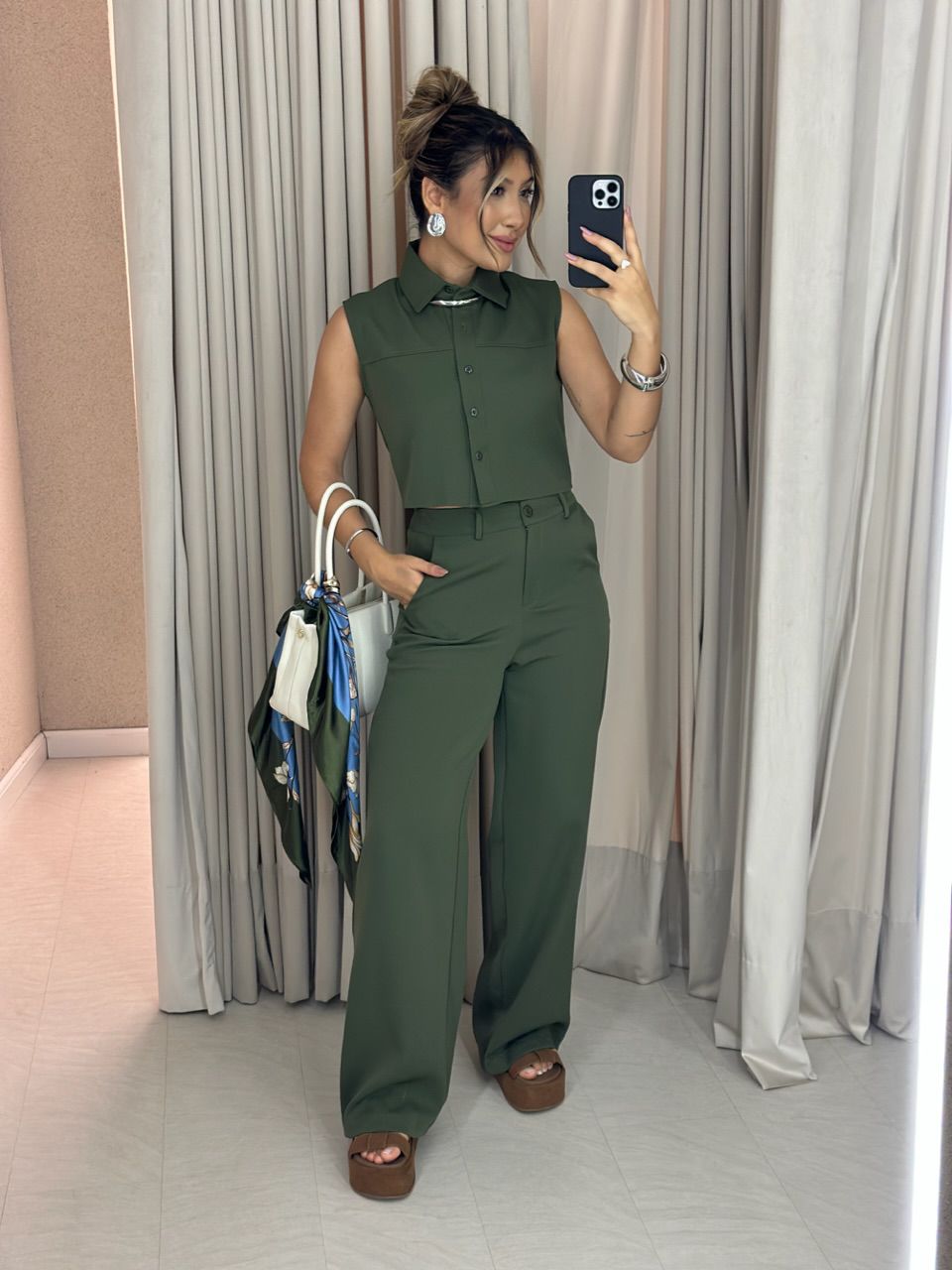 CONJUNTO KAREN CALÇA VERDE - 0062020014 - CAROLLA FERRARO