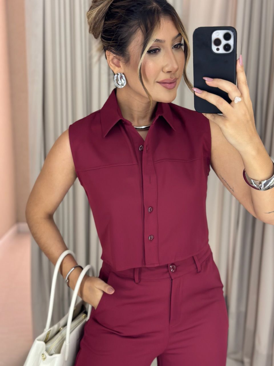 CONJUNTO KAREN CALÇA VINHO