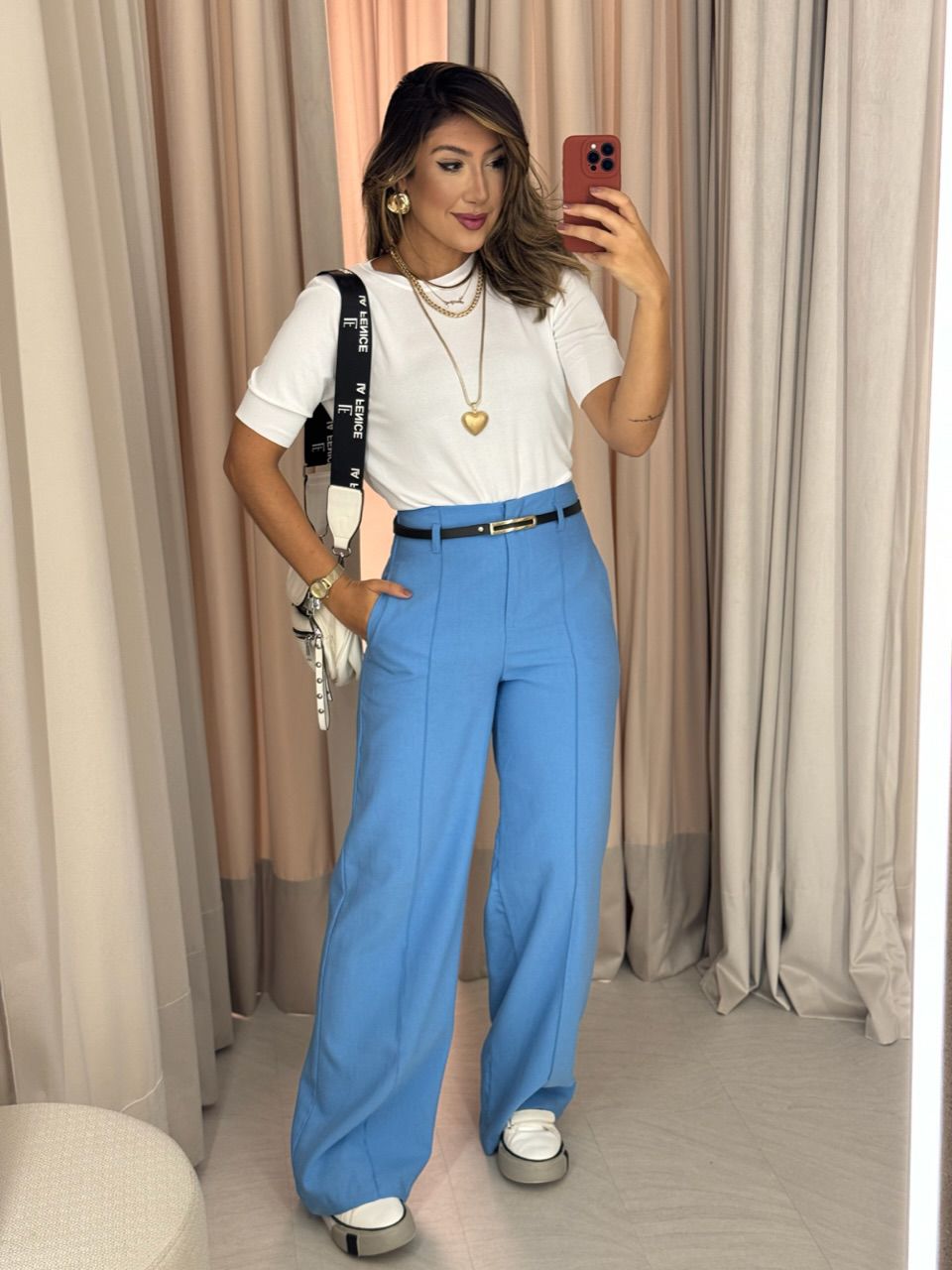 CALÇA JÚLIA PANTALONA AZUL