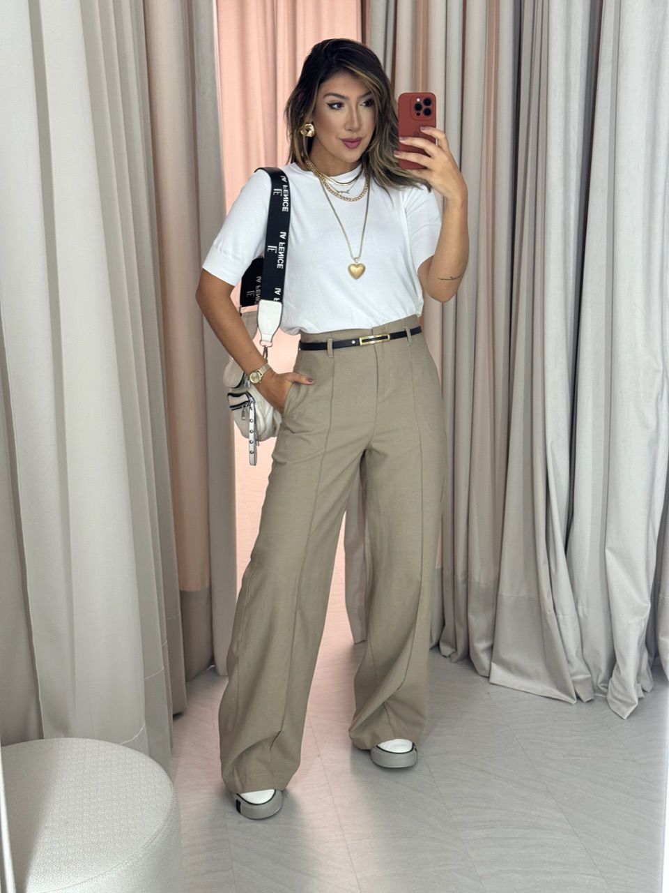 CALÇA JÚLIA PANTALONA Caqui