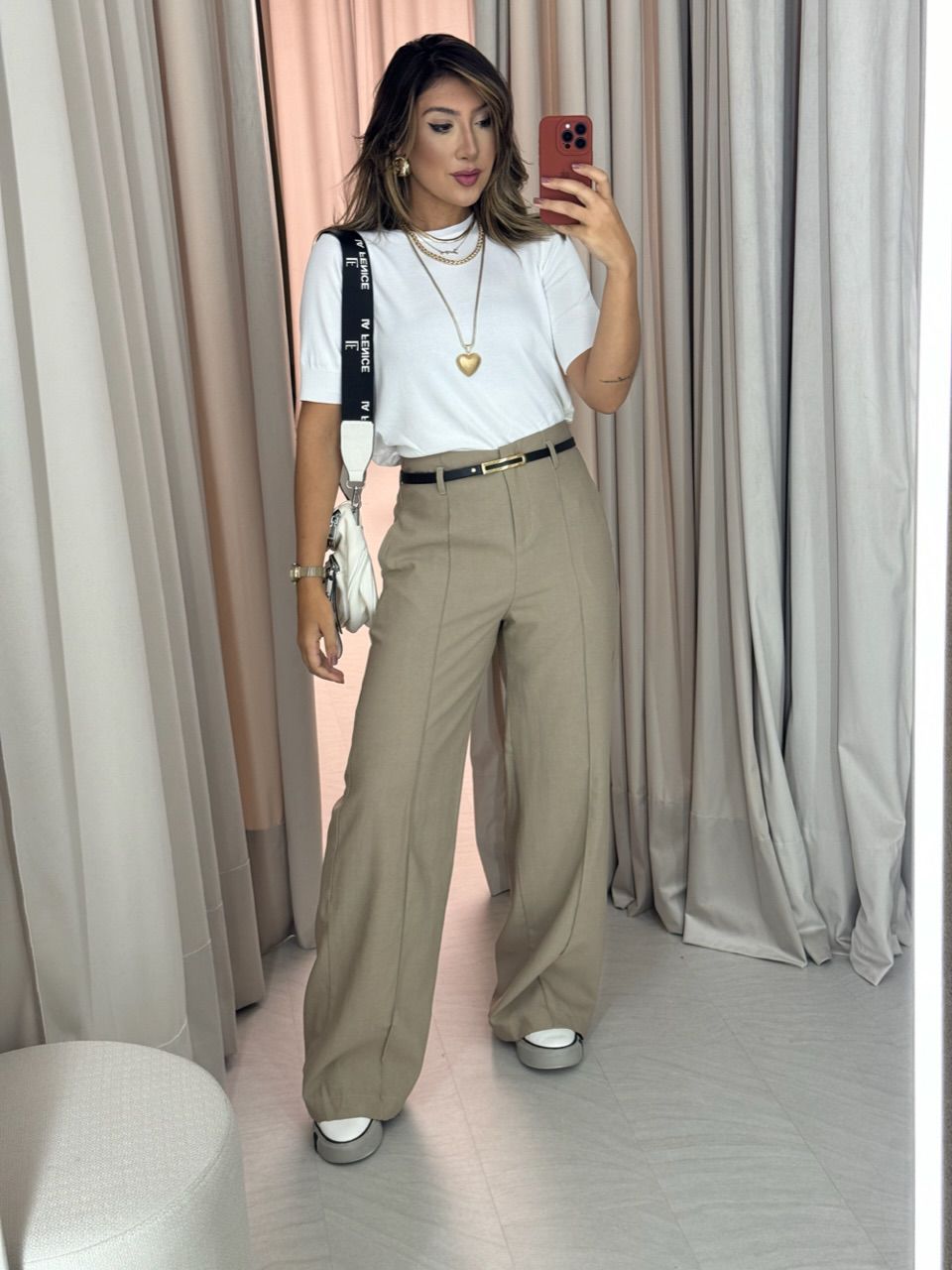CALÇA JÚLIA PANTALONA Caqui