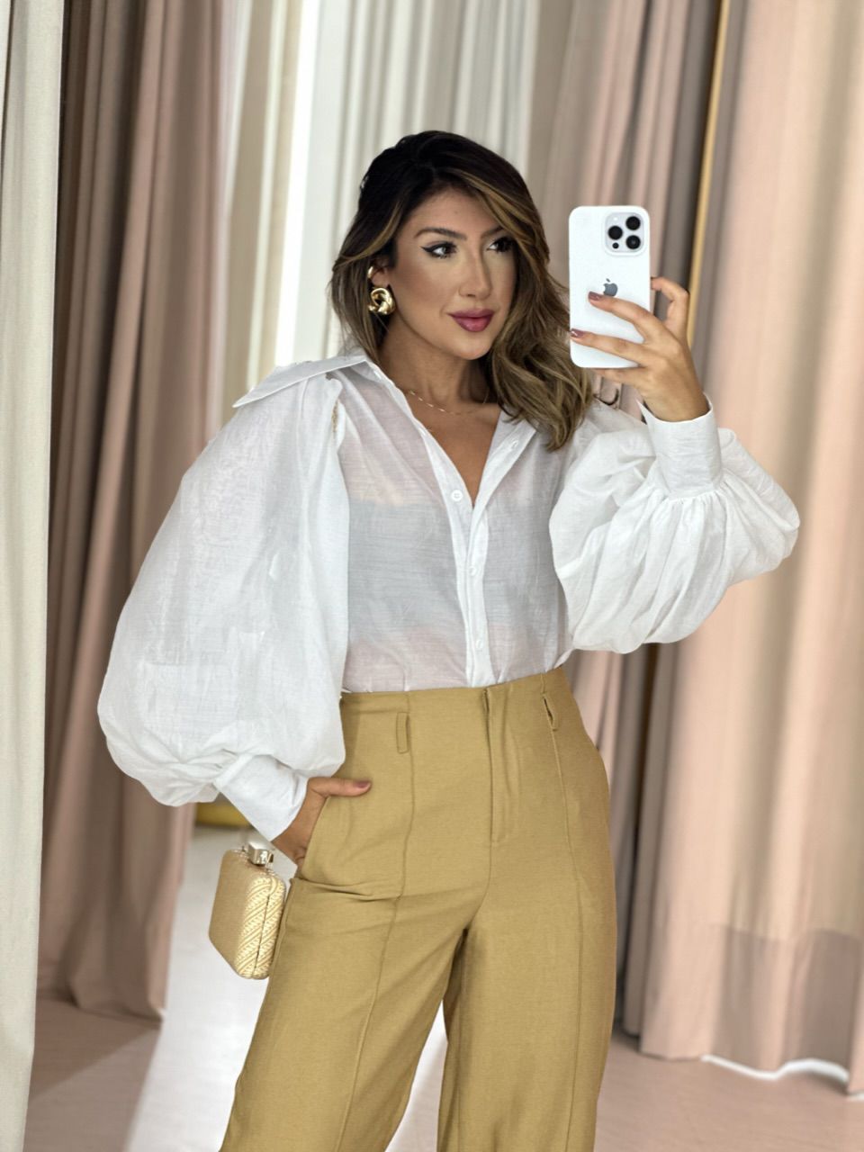 CAMISA ANA LAURA BUFANTE OFF - 0050990048 - CAROLLA FERRARO