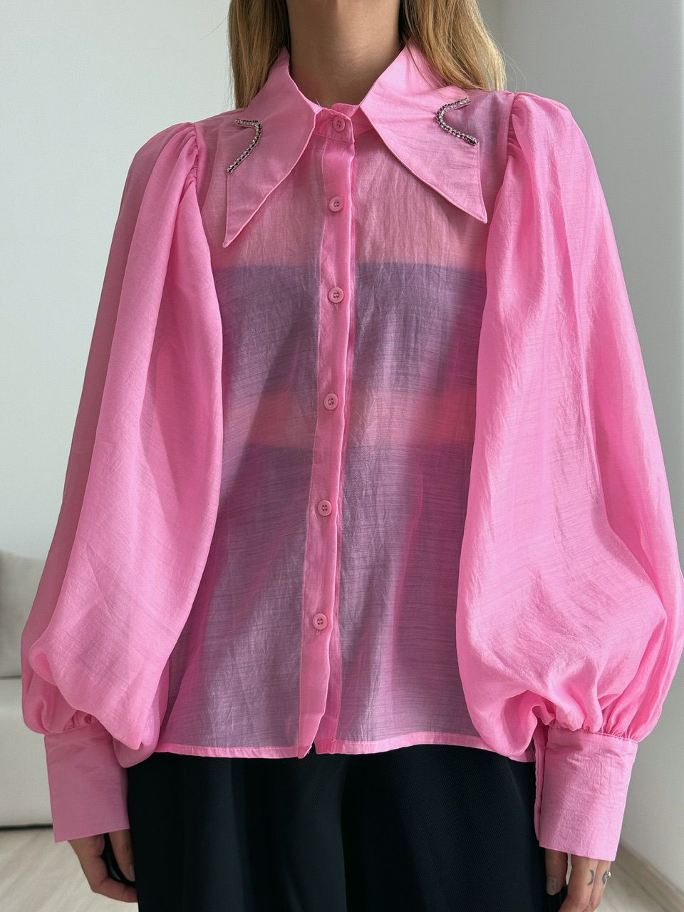 CAMISA ANA LAURA BUFANTE ROSA