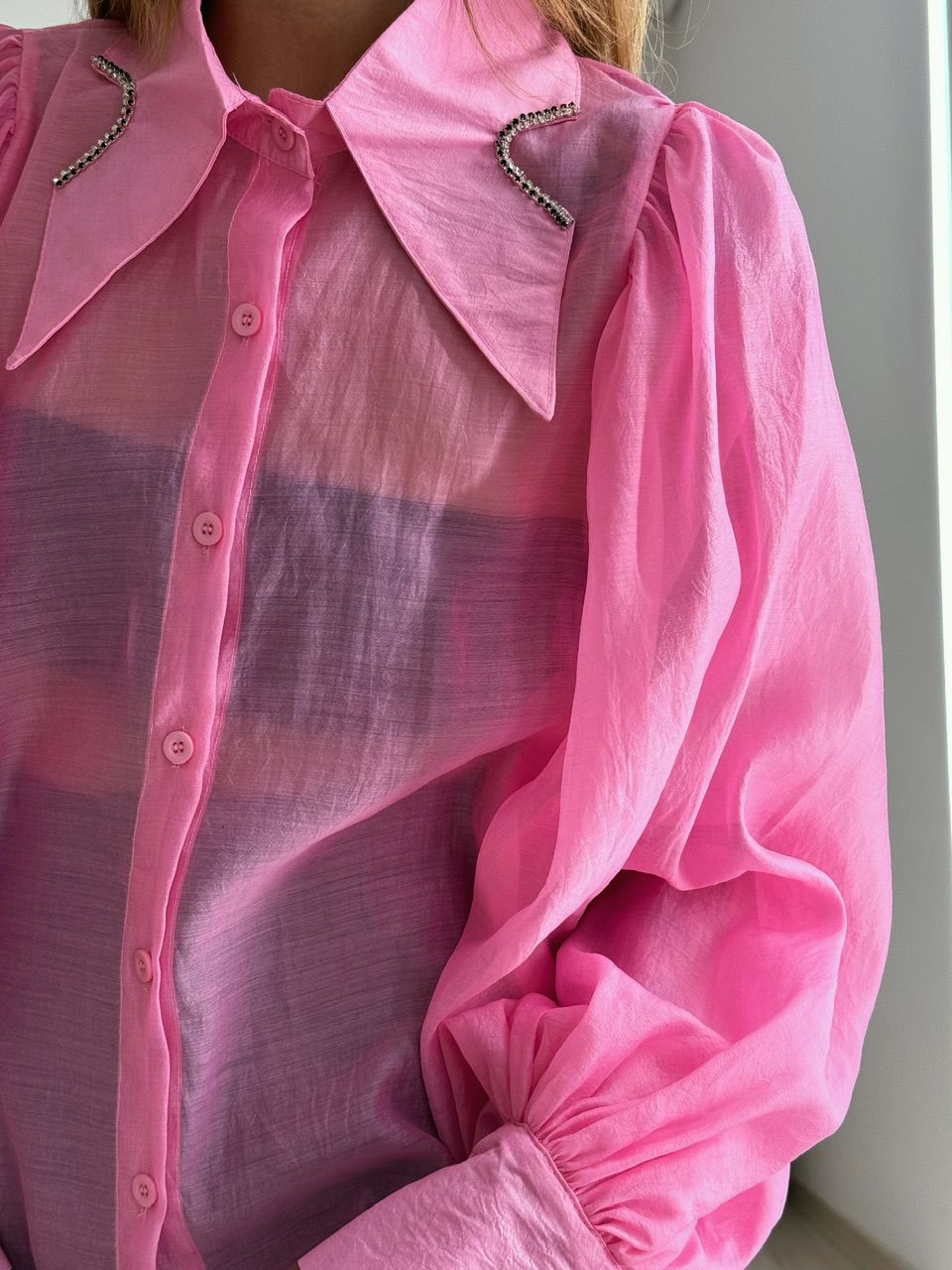 CAMISA ANA LAURA BUFANTE ROSA