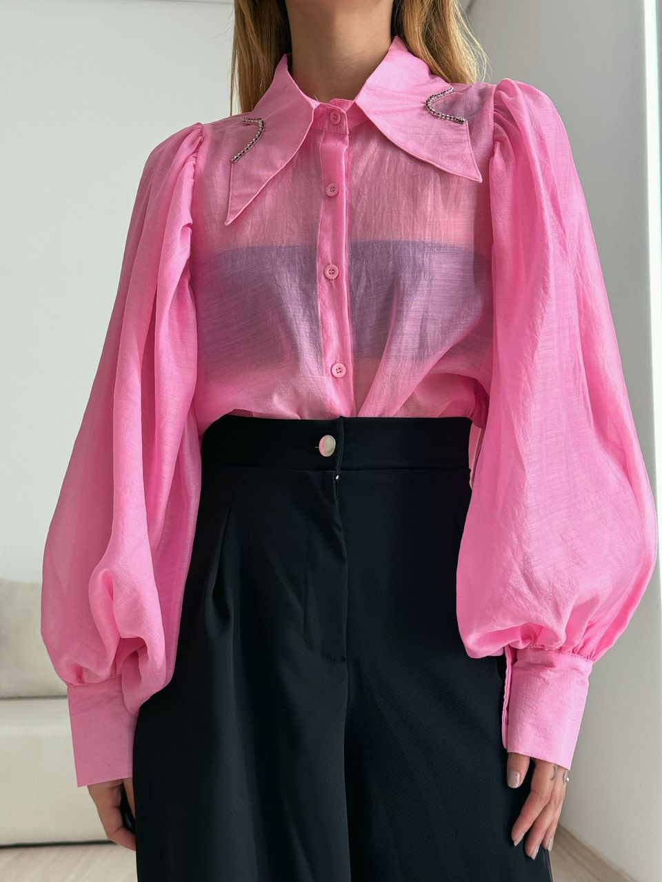 CAMISA ANA LAURA BUFANTE ROSA