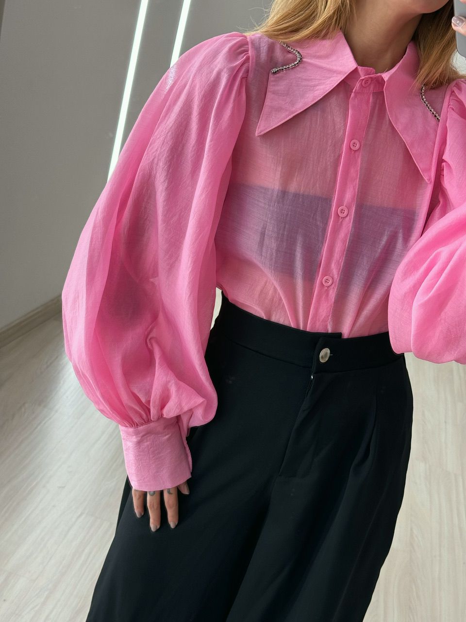 CAMISA ANA LAURA BUFANTE ROSA