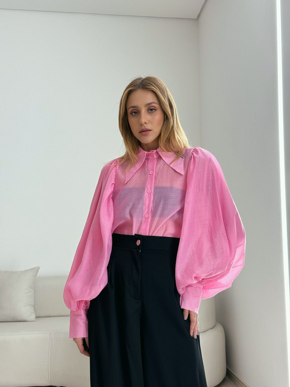 CAMISA ANA LAURA BUFANTE ROSA