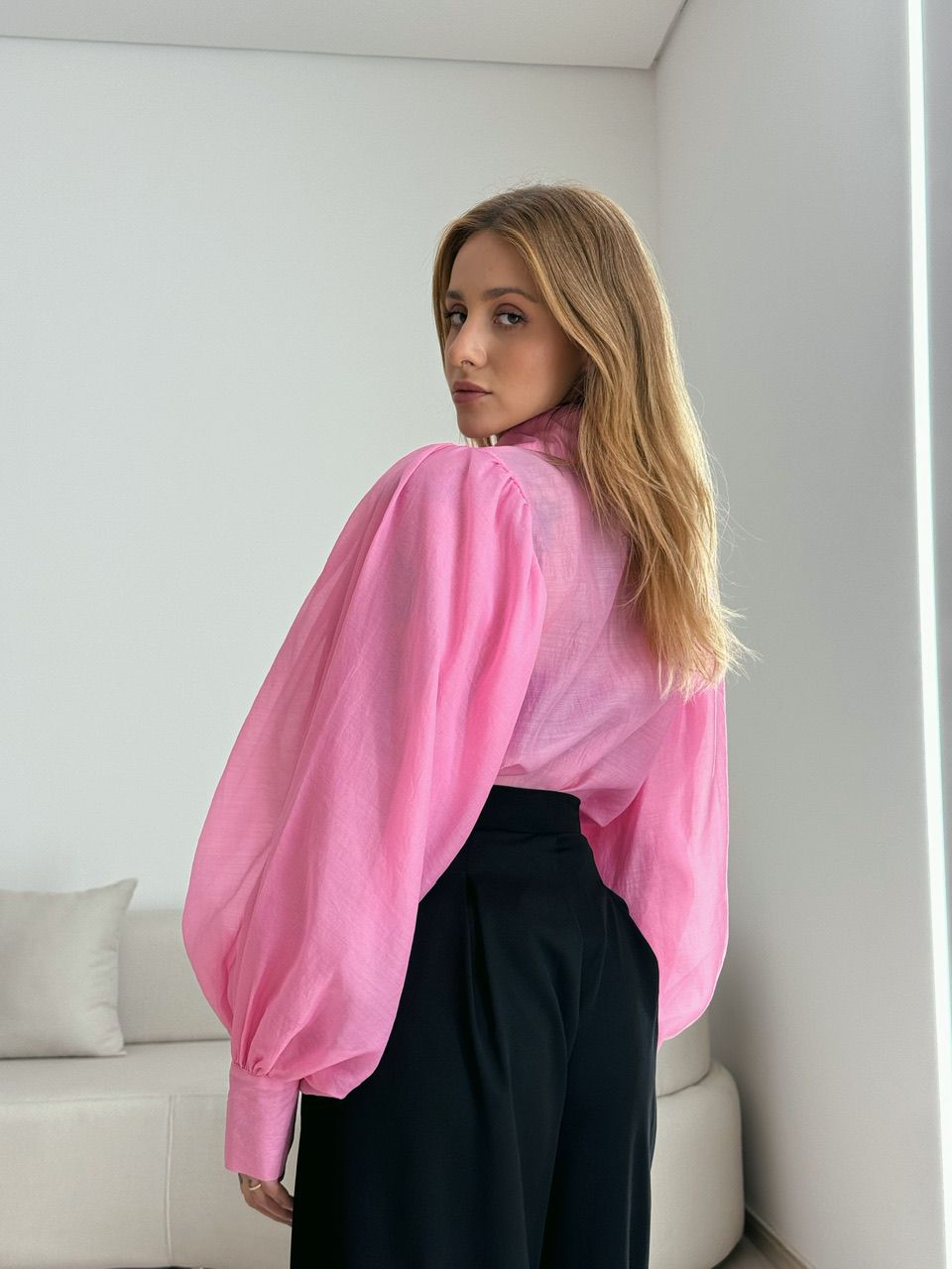 CAMISA ANA LAURA BUFANTE ROSA