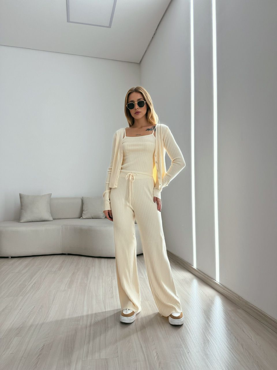 CONJUNTO EMÍLIA MODAL MARFIM - 0050970056 - CAROLLA FERRARO