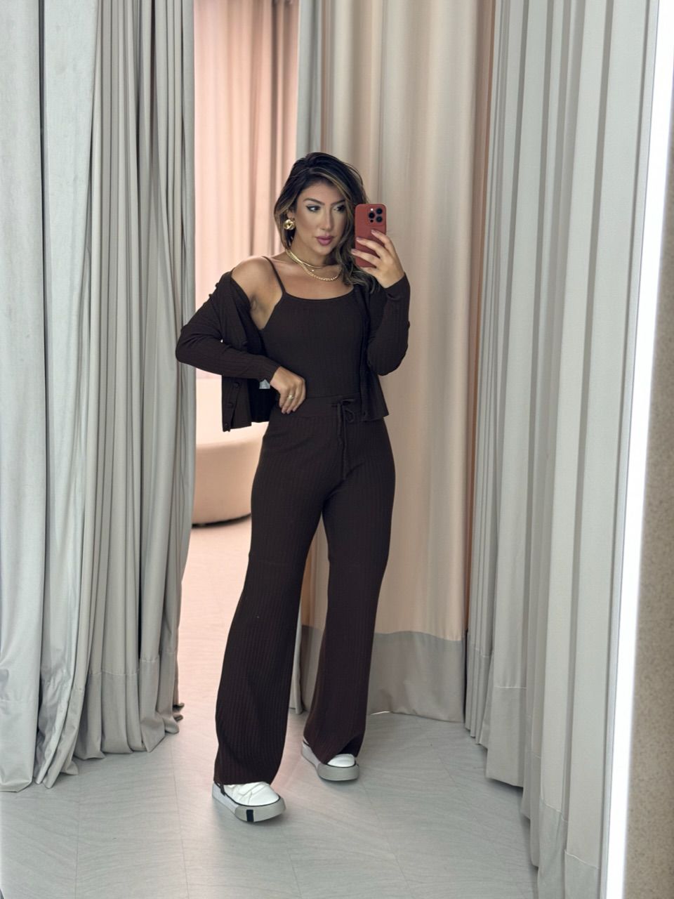 CONJUNTO EMÍLIA MODAL MARROM