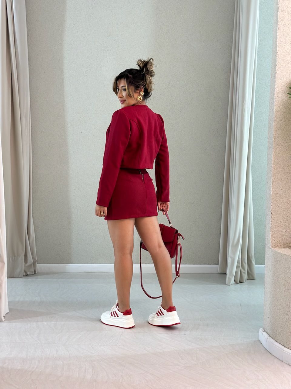 JAQUETA LÃ BATIDA CF CHERRY RED
