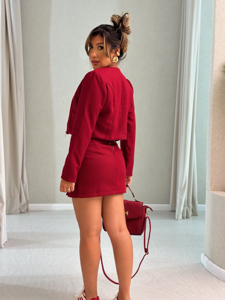 SAIA LÃ BATIDA CF CHERRY RED