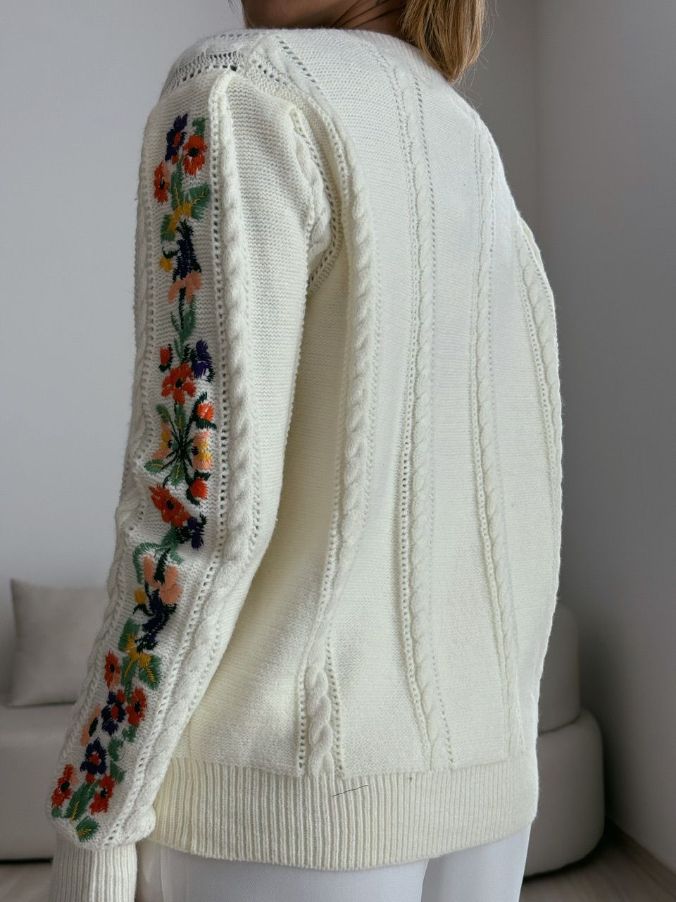TRICOT DANIELE FLORAL OFF