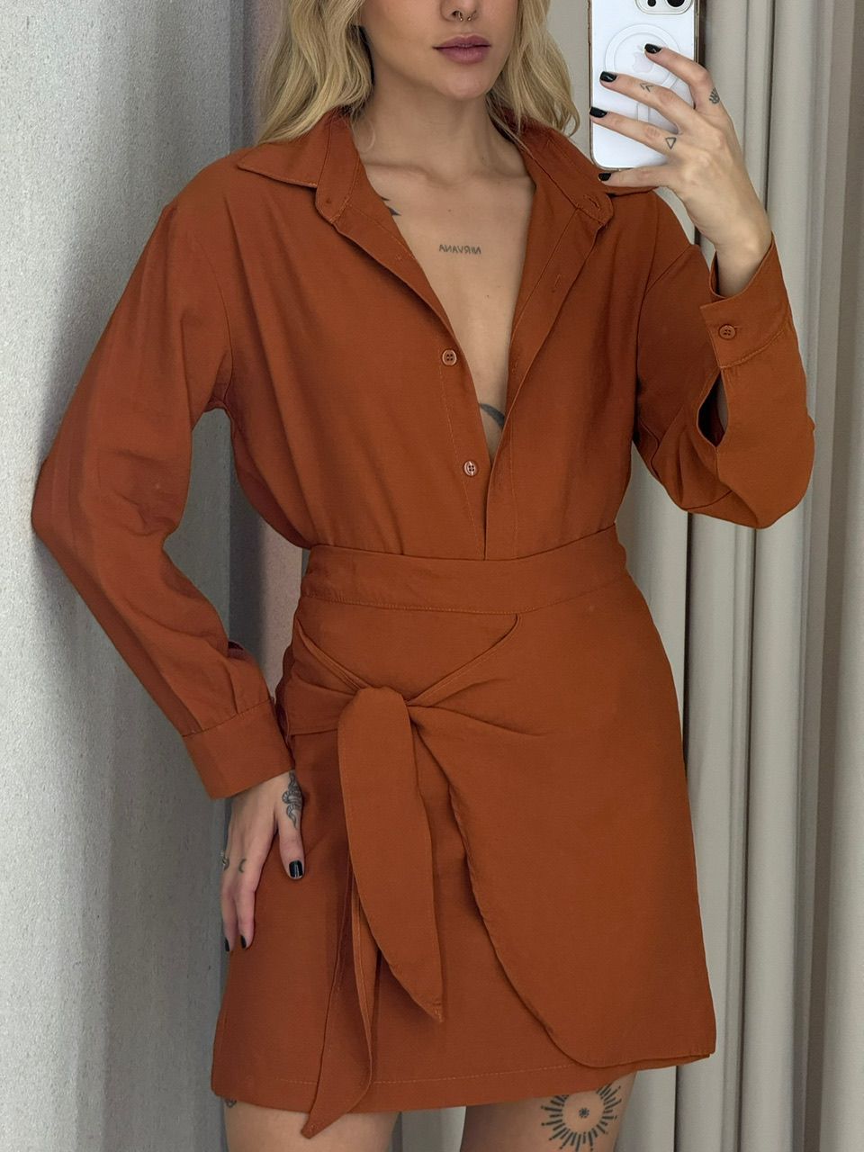 CONJUNTO JOANA SAIA CARAMELO