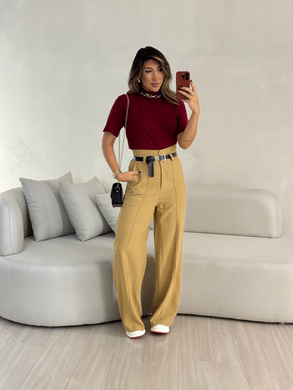 BLUSA GABRIELA BASIC CHERRY RED