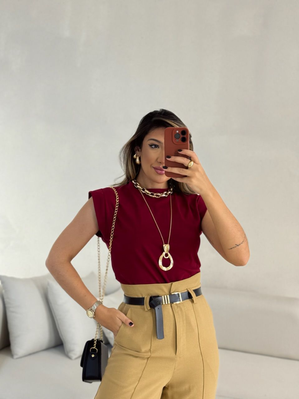 BLUSA PIETRA CAVADA CHERRY RED - 0052990330 - CAROLLA FERRARO