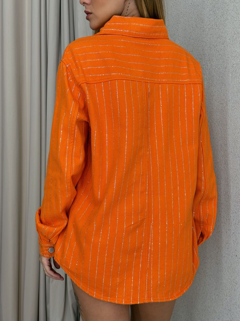 CAMISA MELISSA BRILHO LARANJA