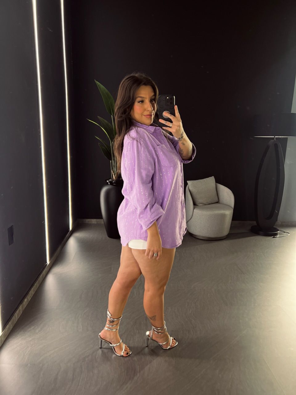 CAMISA MELISSA BRILHO LILÁS