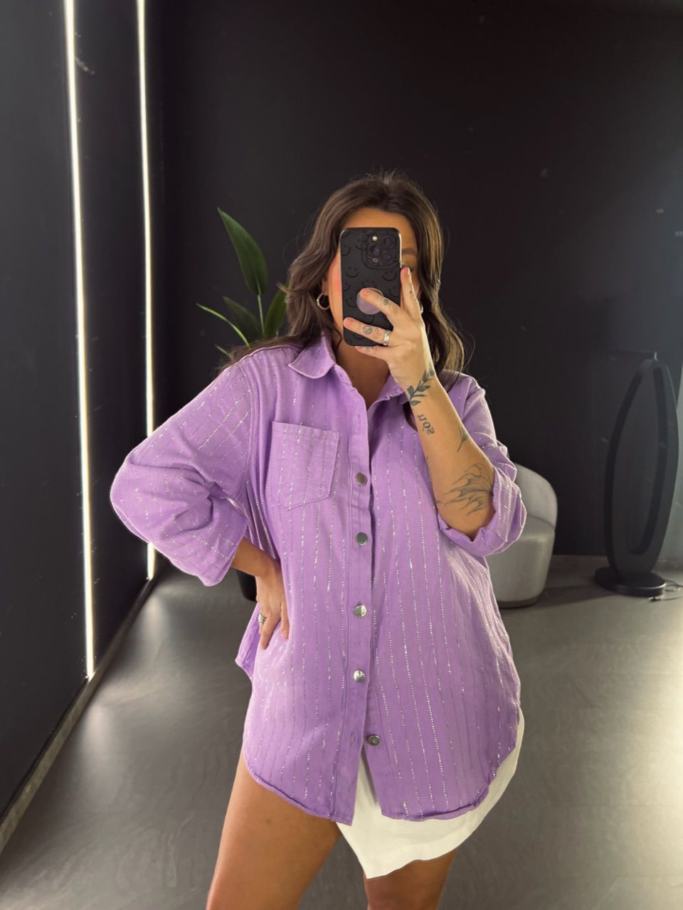 CAMISA MELISSA BRILHO LILÁS