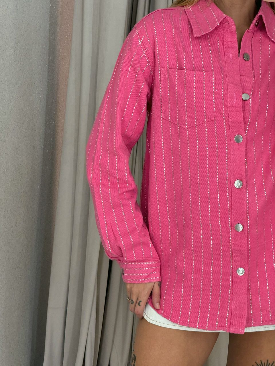 CAMISA MELISSA BRILHO ROSA