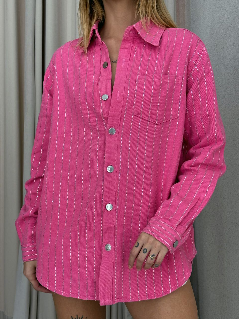 CAMISA MELISSA BRILHO ROSA
