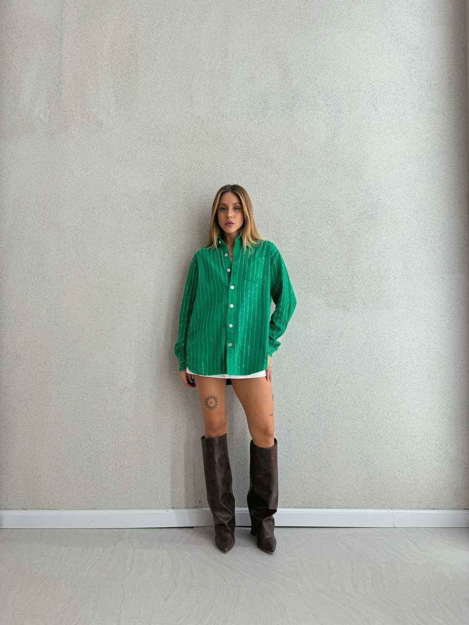 CAMISA MELISSA BRILHO VERDE